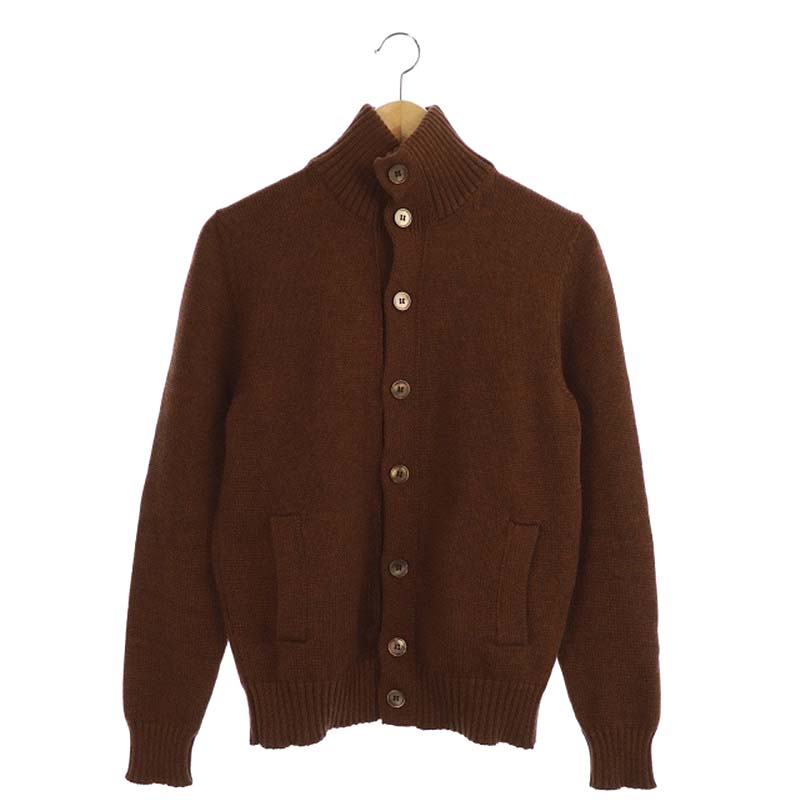 ザノーネ Zanone Kyoto スタンドカラー ニット カーディガン 長袖 46 茶 Os メンズ 170 ベクトルパーク