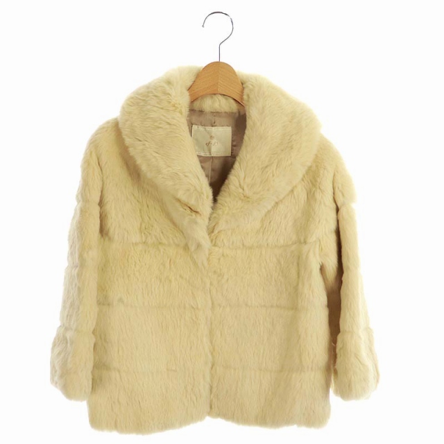 エフデ Ef De ラビットファージャケット コート 毛皮 アウター 9 白 Kn Os レディース 170 ベクトルパーク