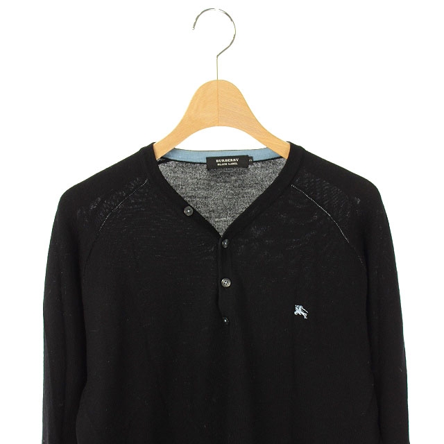バーバリーブラックレーベル BURBERRY BLACK LABEL ヘンリーネック 