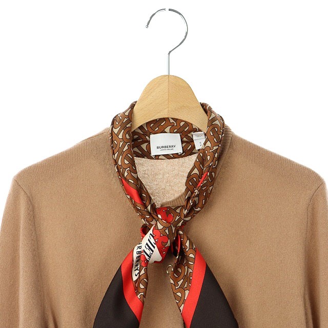 バーバリー BURBERRY スカーフドッキングカシミヤニットカーディガン 