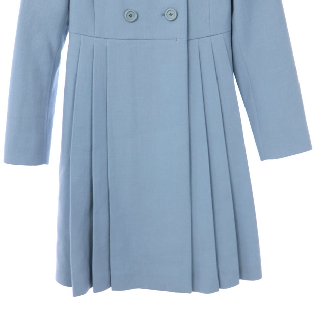 ミュウミュウ miumiu ダブルコート アウター ウール 36 水色 /KN □OS 