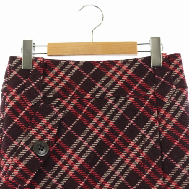 バーバリーブルーレーベル ウール ミニスカート ノバチェック ピンク