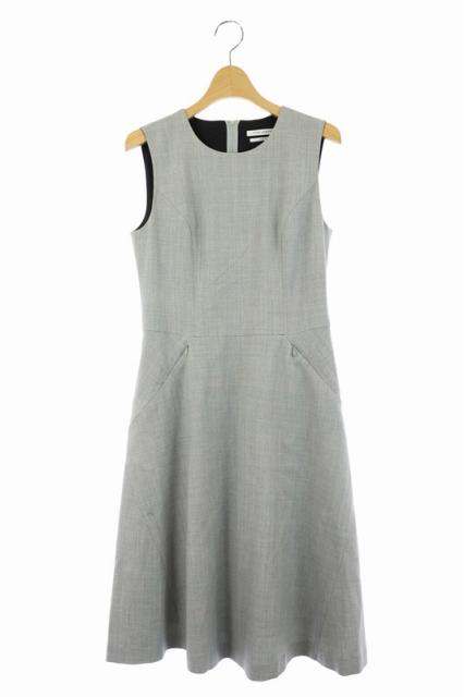 フォクシーニューヨーク Foxey New York Dress ワンピース ひざ丈 ウール ノースリーブ 38 グレー Kn Os レディース 170 ベクトルパーク