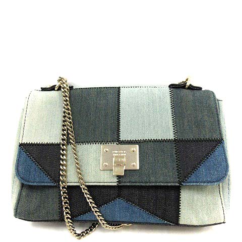 ディーゼル Diesel バッグ ショルダー ポシェット デニムキャンバス パッチワーク チェーン 紺 Yi36 レディース 170 ベクトルパーク