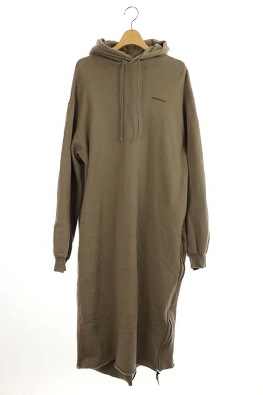 アメリカーナ Americana サイドジップスウェットワンピース パーカー ロング 長袖 裏起毛 グレージュ Df Os レディース 170 ベクトルパーク