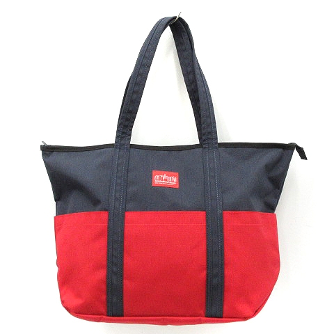 マンハッタンポーテージ Manhattan Portage トートバッグ キャンバス 紺 ネイビー 赤 レッド Sh Ak28 メンズ 170 ベクトルパーク
