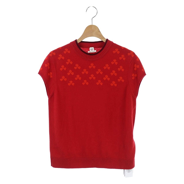 未使用品 エルメス HERMES 19AW カシミヤ クローバーフレンチスリーブ 