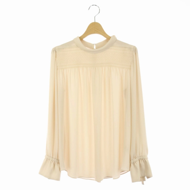 アンタイトル Untitled バックサテン アムンゼン ブラウス 長袖 2 ピンクベージュ Hs Os レディース 170 ベクトルパーク