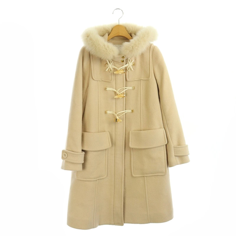 ジルバイジルスチュアート Jill By Jillstuart 17ss ダッフルコート アウター フード フォックスファー S ライトベージュ Es Os レディース 170 ベクトルパーク
