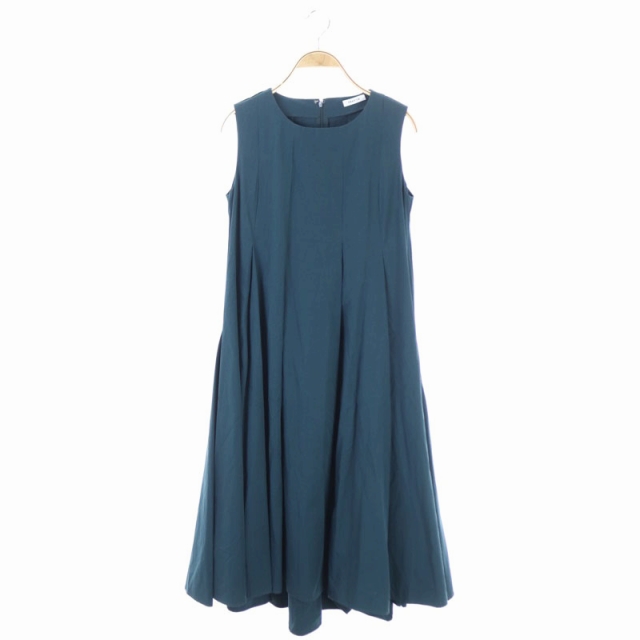 フレイアイディー Fray I D 18aw タックボリュームワンピース ロング ノースリーブ フレア 0 深緑 ダークグリーン Es Os レディース 170 ベクトルパーク