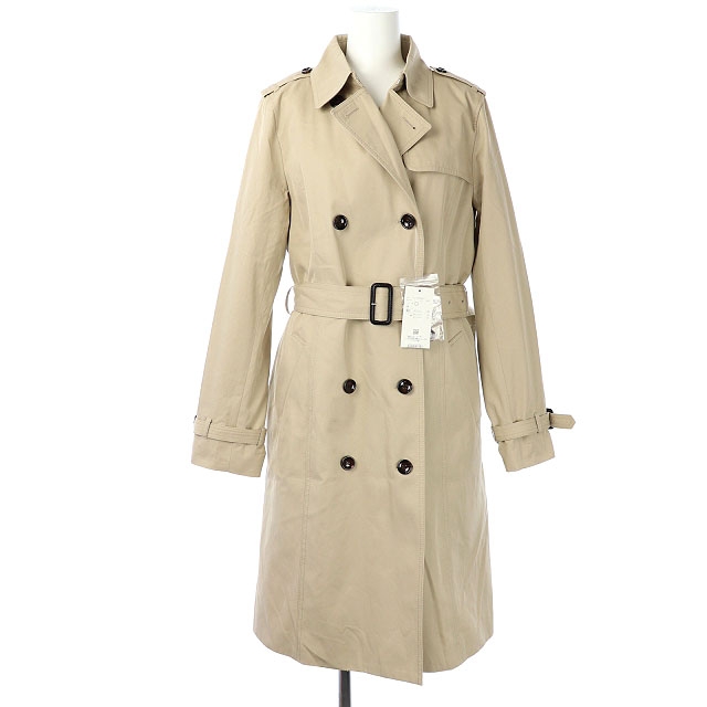 未使用品 ナチュラルビューティーベーシック Natural Beauty Basic 19aw トレンチコート アウター ダブル ロング ベルト ライナー付き L ベージュ Os レディース 170 ベクトルパーク