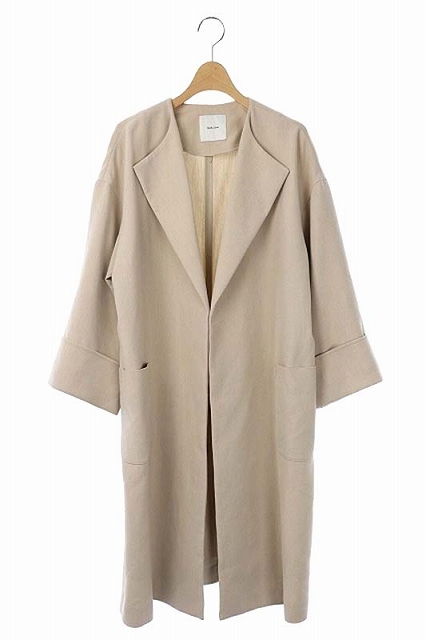 スピック スパン Spick Span ss ロールアップコーディガン コート アウター ロング 36 ベージュ Df Os レディース 170 ベクトルパーク