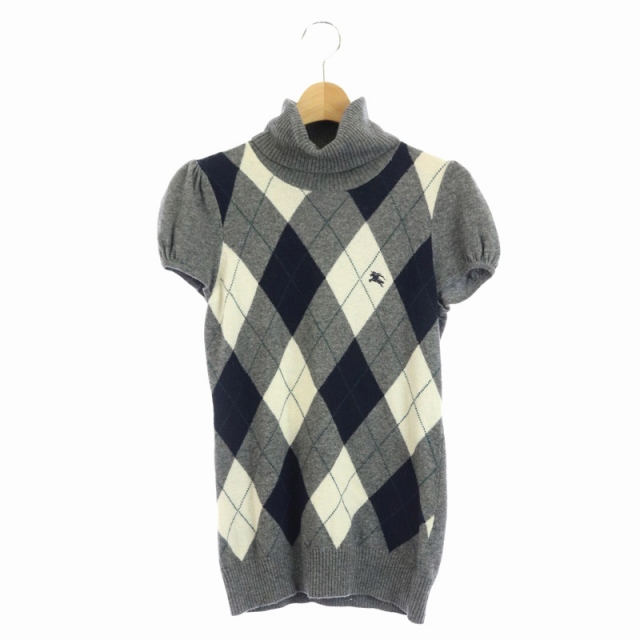 BURBERRY ブルーレーベル アーガイルニットセーター 38