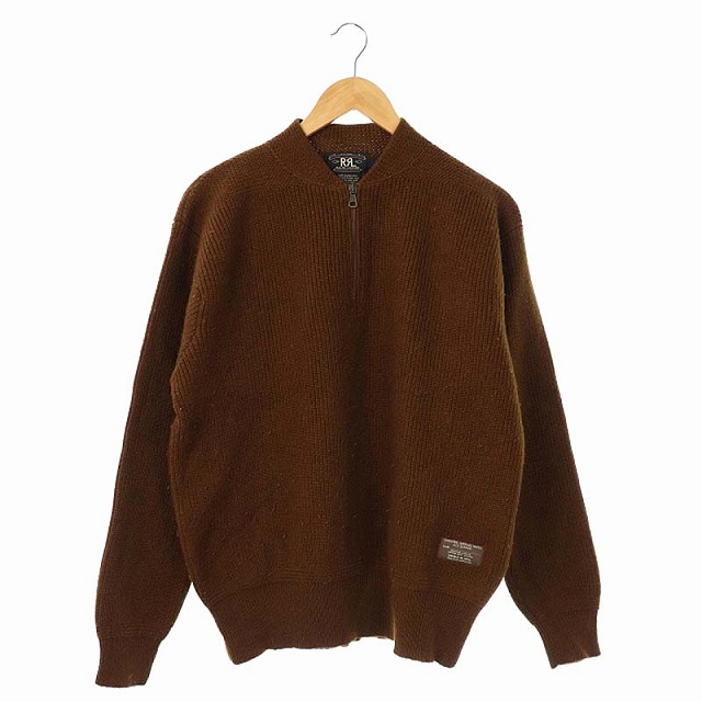 ダブルアールエル RRL RALPH LAUREN 90S ジップアップ ニット セーター 