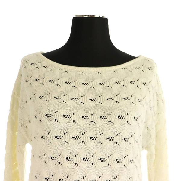 ワランス Wa Lance ドゥーズィエムクラス別注 ニットaラインワンピース ミニ レース 白 My Os レディース 170 ベクトルパーク