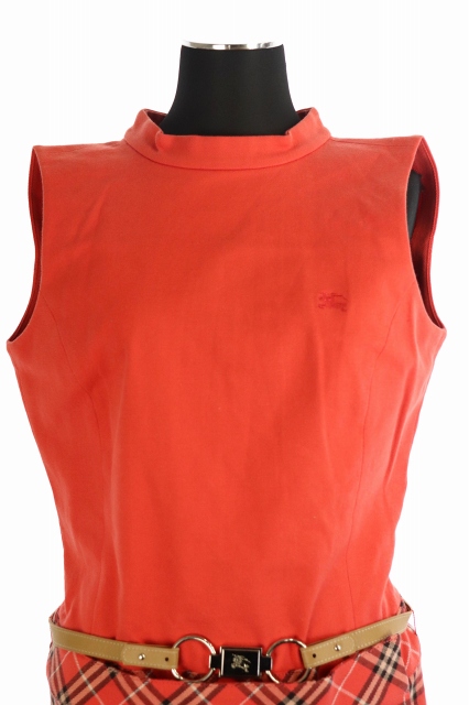 BURBERRY BLUE LABEL 切り替えノースリーブワンピース・38