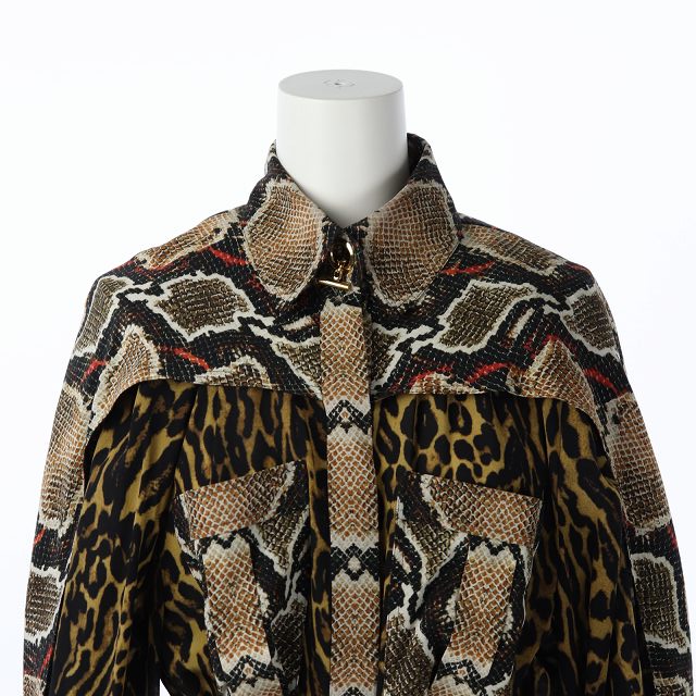 バーバリー BURBERRY 近年モデル シャツワンピース 膝丈 レオパード 