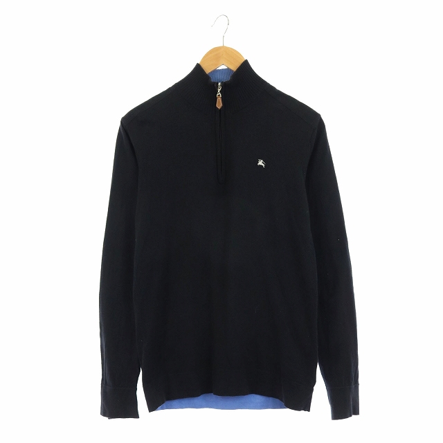 BURBERRY BLACK LABEL ネイビーのコットンニット