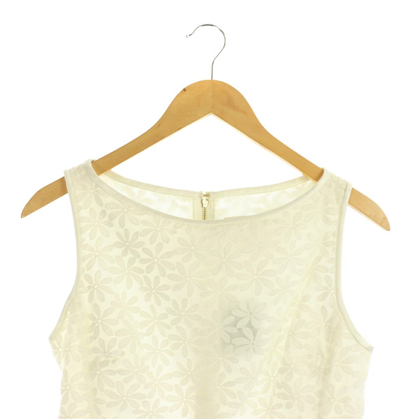 ケイトスペード KATE SPADE 花柄刺繍 ノースリーブワンピース ミニ  