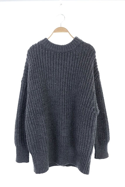 ザラ Zara クルーネックニット セーター プルオーバー 長袖 S グレー Df Os メンズ 170 ベクトルパーク