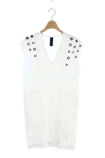 ロッケ Roque カットオフ ノースリーブ ワンピース タイト 膝丈 Vネック Xs 白 Os レディース 170 ベクトルパーク ロッケ Roque カットオフ ノースリーブ ワンピース タイト 膝丈 Vネック Xs 白 Os レディース 170 ベクトルパーク