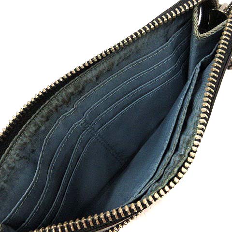 コーチ COACH ポピー 長財布 ジップアップ チェック ロゴ シルバー色 