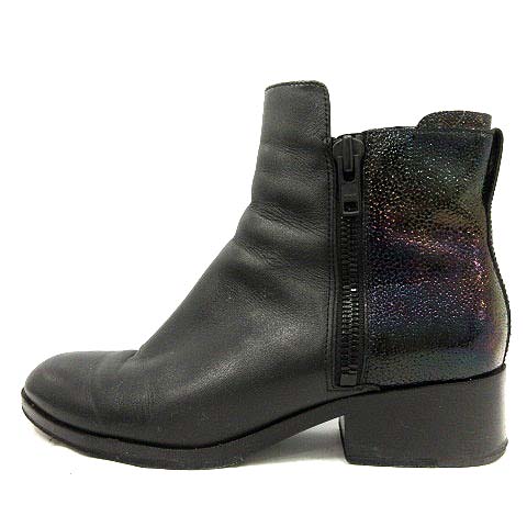【おトク】 3.1 24.5cm 38.5 サイドジップ ショート ブーツ フィリップリム - 長靴/レインシューズ