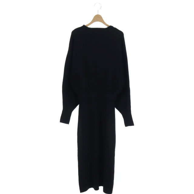 アズールバイマウジー Azul By Moussy aw Bottle Neck Blousing One Piece ワンピース ニット 長袖 ボリュームスリーブ 台形 ロング ボトルネック S 黒 Os レディース 170 ベクトルパーク