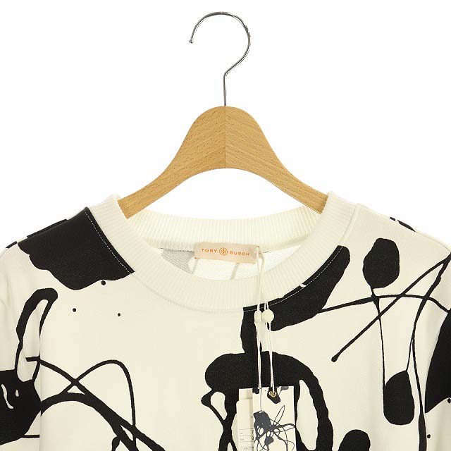 未使用品 トリーバーチ TORY BURCH 総柄スウェット カットソー プル  