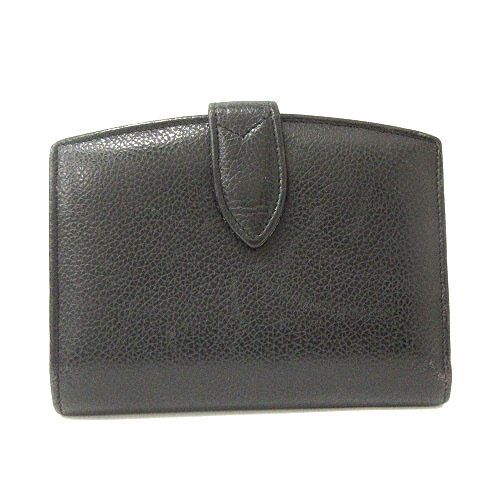 COACH 二つ折り財布 がま口 ブラック コーチ 黒 レザー がま口 二