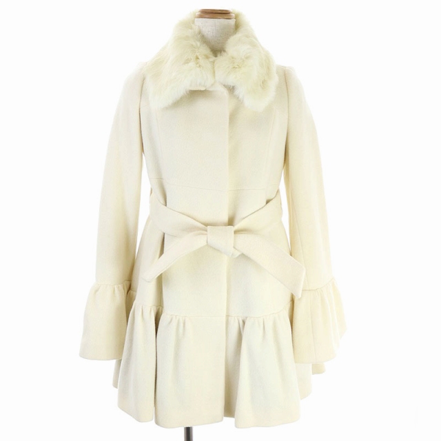 バーバリーブルーレーベル BURBERRY BLUE LABEL フリルロングコート 