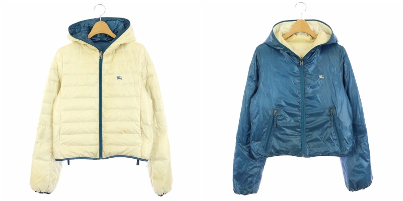 バーバリーブルーレーベル BURBERRY BLUE LABEL リバーシブルダウン 