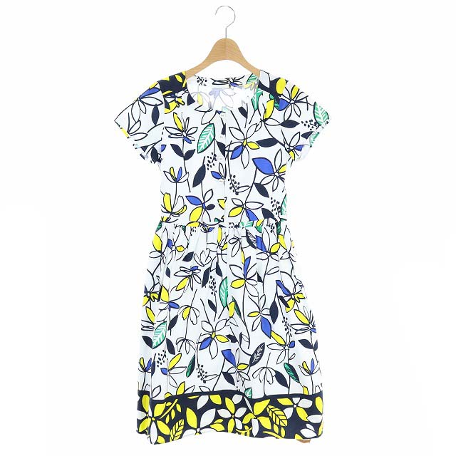チェスティ Chesty ワンピース 膝丈 半袖 花柄 0 白 マルチカラー Hh Os レディース 170 ベクトルパーク