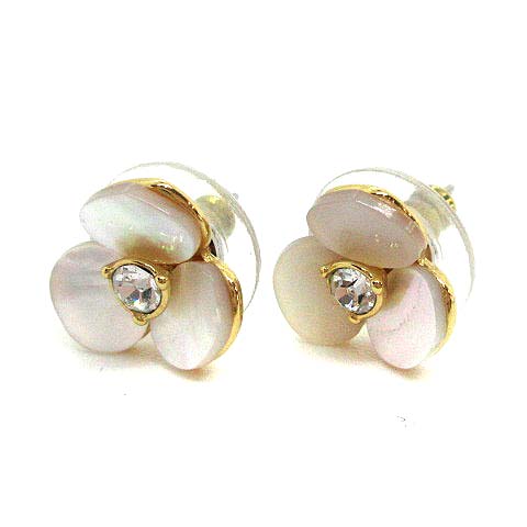 ケイトスペード KATE SPADE ピアス フラワー 花 ストーン 白 ホワイト 
