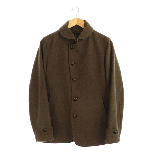 ナノユニバース Nano Universe メルトンマリンコート ウール M 茶 ブラウン My Os メンズ 170 ベクトルパーク
