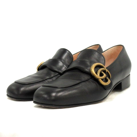 グッチ GUCCI GG マーモント ローファー パンプス シューズ レザー 35 