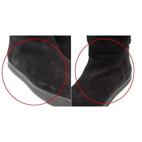 ミュウミュウ miumiu ムートンブーツ ファー ショート ビジュー 35