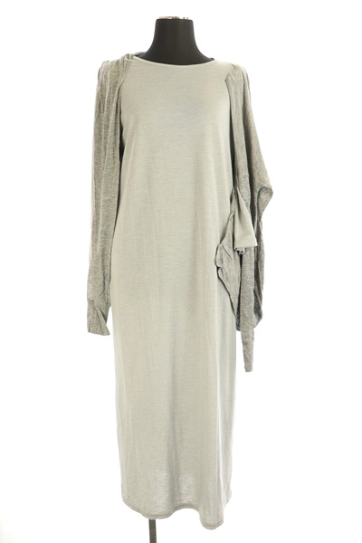 エンフォルド Enfold 変形 レイヤードワンピース ロング 長袖 38 グレー My Os レディース 170 ベクトルパーク