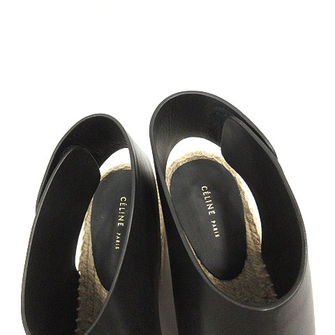 未使用品 セリーヌ CELINE サンダル ウェッジソール レザー  