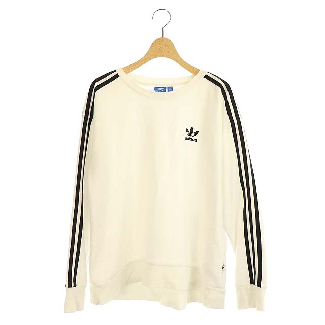 アディダスオリジナルス Adidas Originals 3stripes A Line Sweat スウェット トレーナー プルオーバー 長袖 L 白 黒 Df Os レディース 170 ベクトルパーク