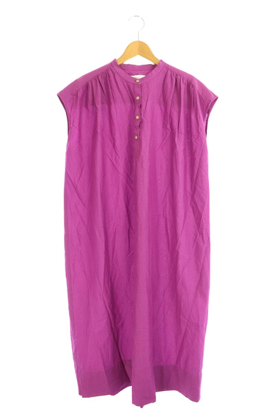 B Y ユナイテッドアローズ Beauty Youth ビューティー ユース スタンドカラー ワンピース ロング ノースリーブ 紫 パープル My Os レディース 170 ベクトルパーク