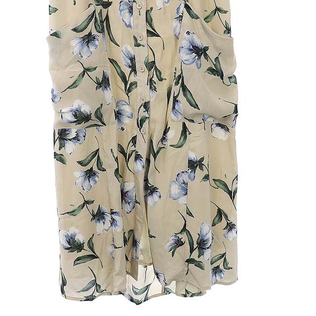 トゥデイフル Todayful フラワープリントワンピース キャミワンピ 花柄 総柄 ひざ丈 38 ベージュ 青 Kn Os レディース 170 ベクトルパーク