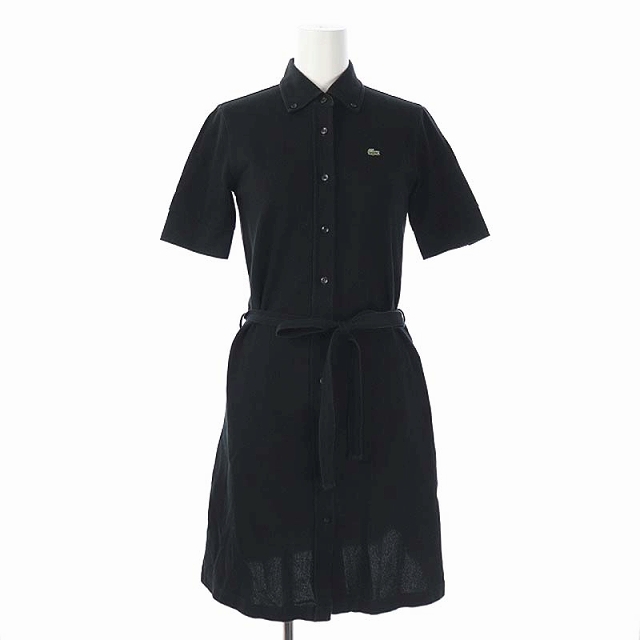 ラコステ LACOSTE スリムフィットポロシャツドレス ボタンダウン 半袖 