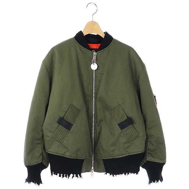 ディーゼル DIESEL Alternative Energy ダメージ加工 MA-1 ブルゾン  