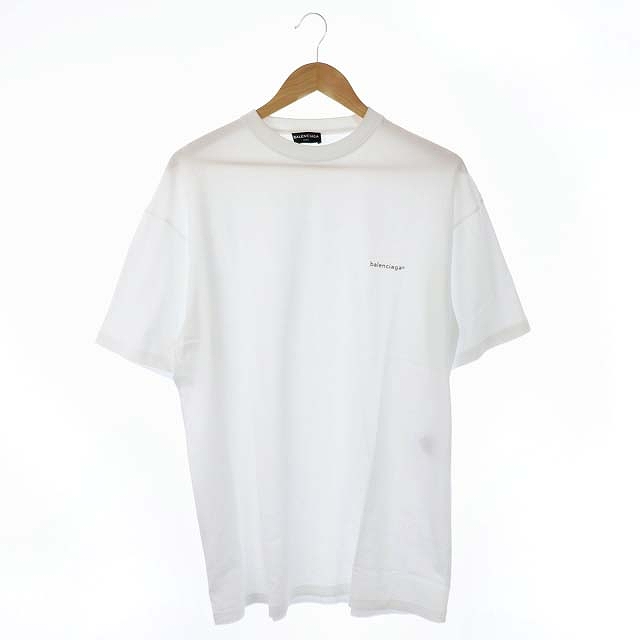 バレンシアガ Balenciaga ミニロゴプリントtシャツ 半袖 プルオーバー S 白 ホワイト Cm Os メンズ 170 ベクトルパーク