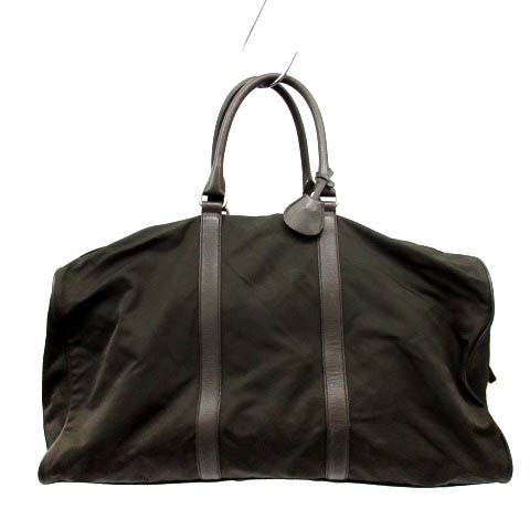 プラダ PRADA V20 ボストンバッグ ハンド ナイロン EBANO 茶