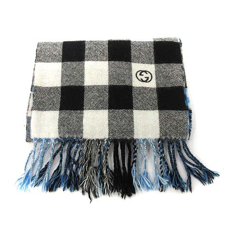GUCCIマフラーグッチマフラーホワイトアンゴラカシミヤマフラー