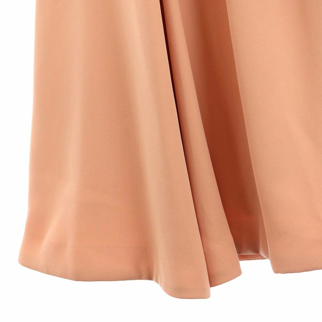 未使用品 スナイデル Snidel 19ss フリル レース ワンピース 半袖 フレア タック 膝丈 クルーネック 1 オレンジピンク Os レディース 170 ベクトルパーク