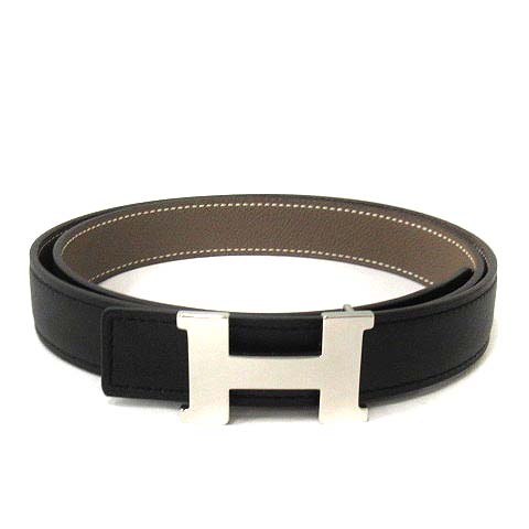 エルメス HERMES ベルト コンスタンス Hバックル レザー 80cm 黒  