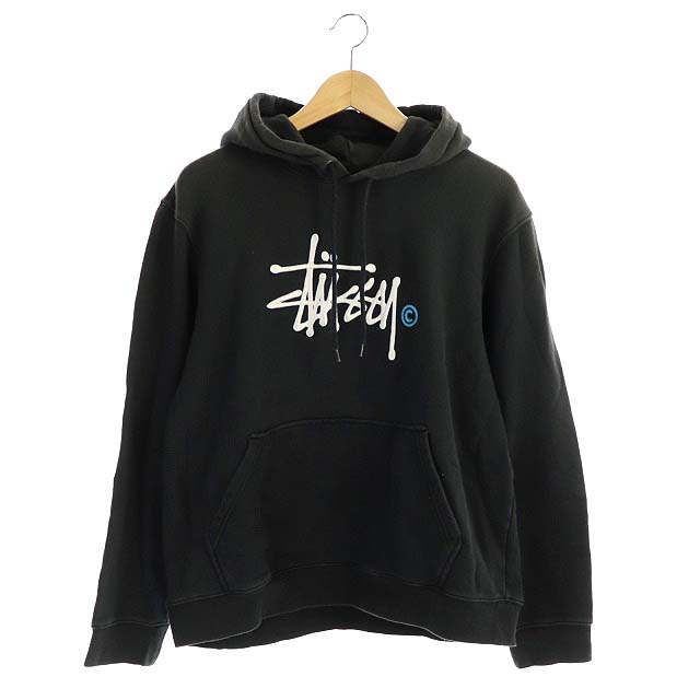 ステューシー STUSSY 刺繍スウェットパーカー プルオーバー フード 裏 